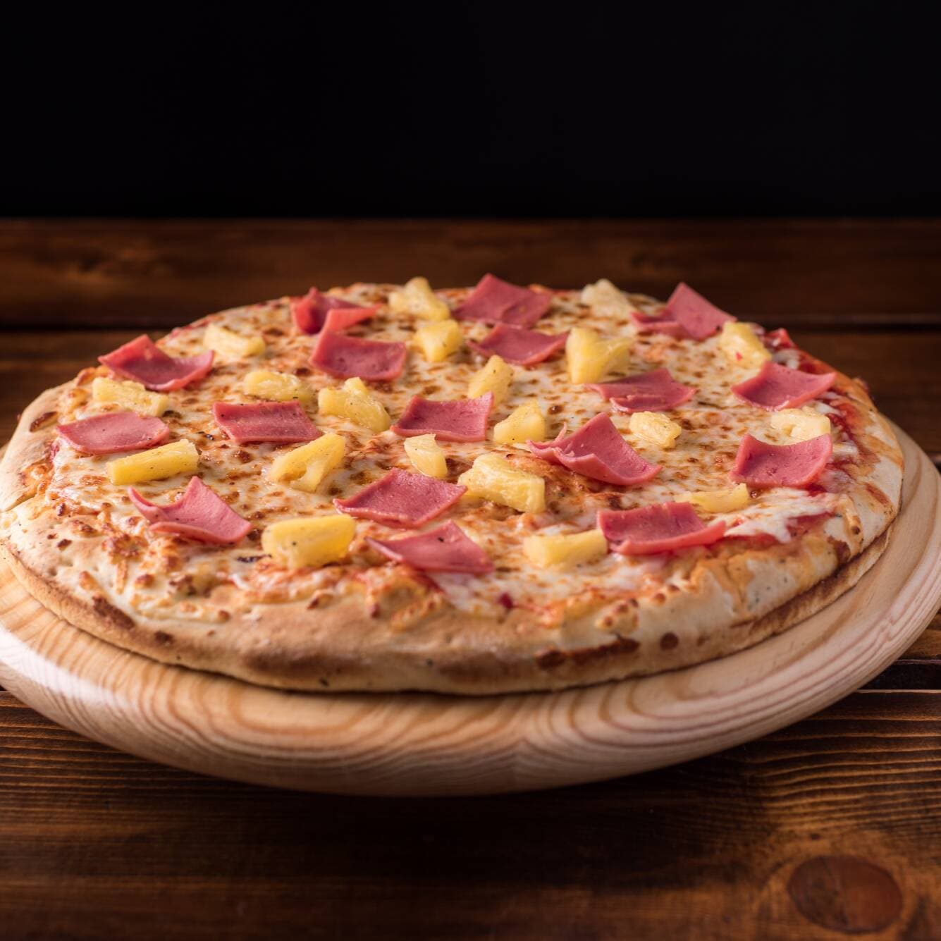 Pizza Mediana Hawaiana.