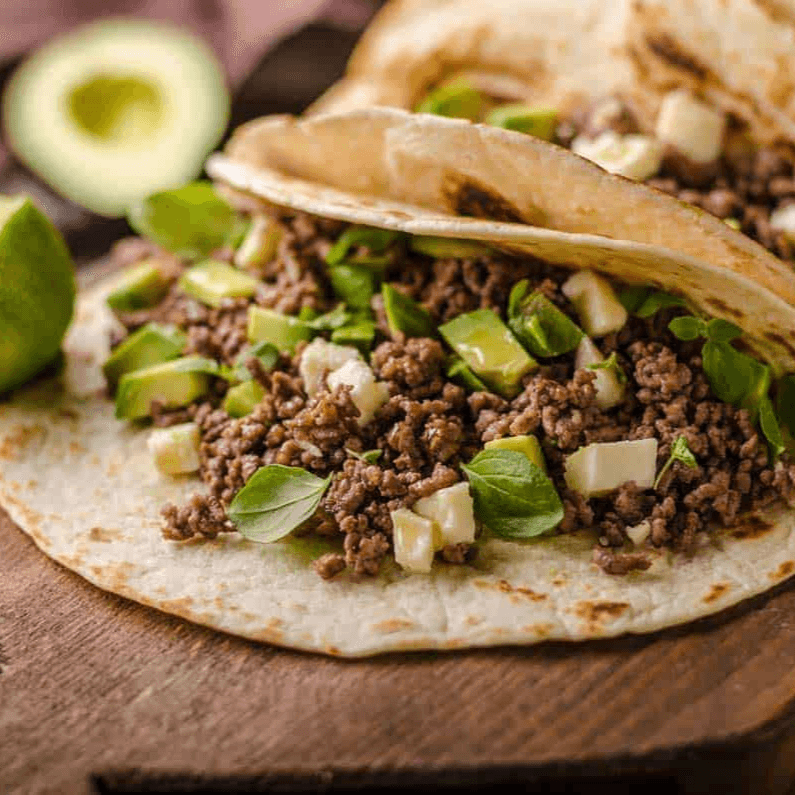 Tacos de carne asada (4 pz)