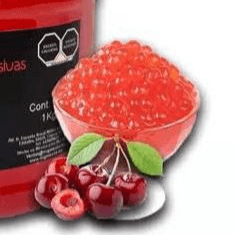 BEBIDA DE CALPICO CON PERLAS EXPLOSIVAS DE CHERRY