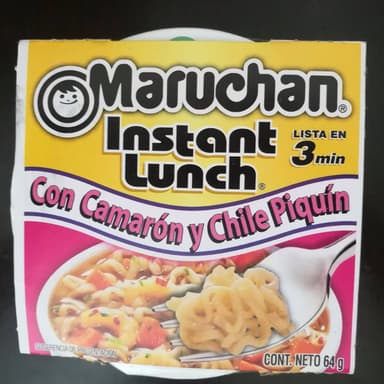 2 Maruchan Camarón Chile Pikin y Refresco
