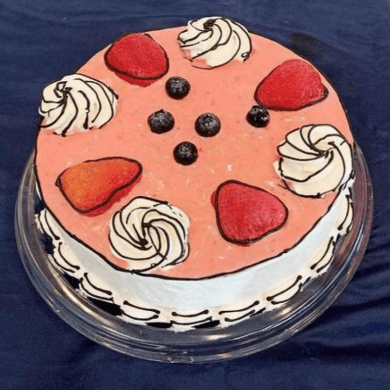 Snow Cake Fresa Cómic. Tamaño Mediano.