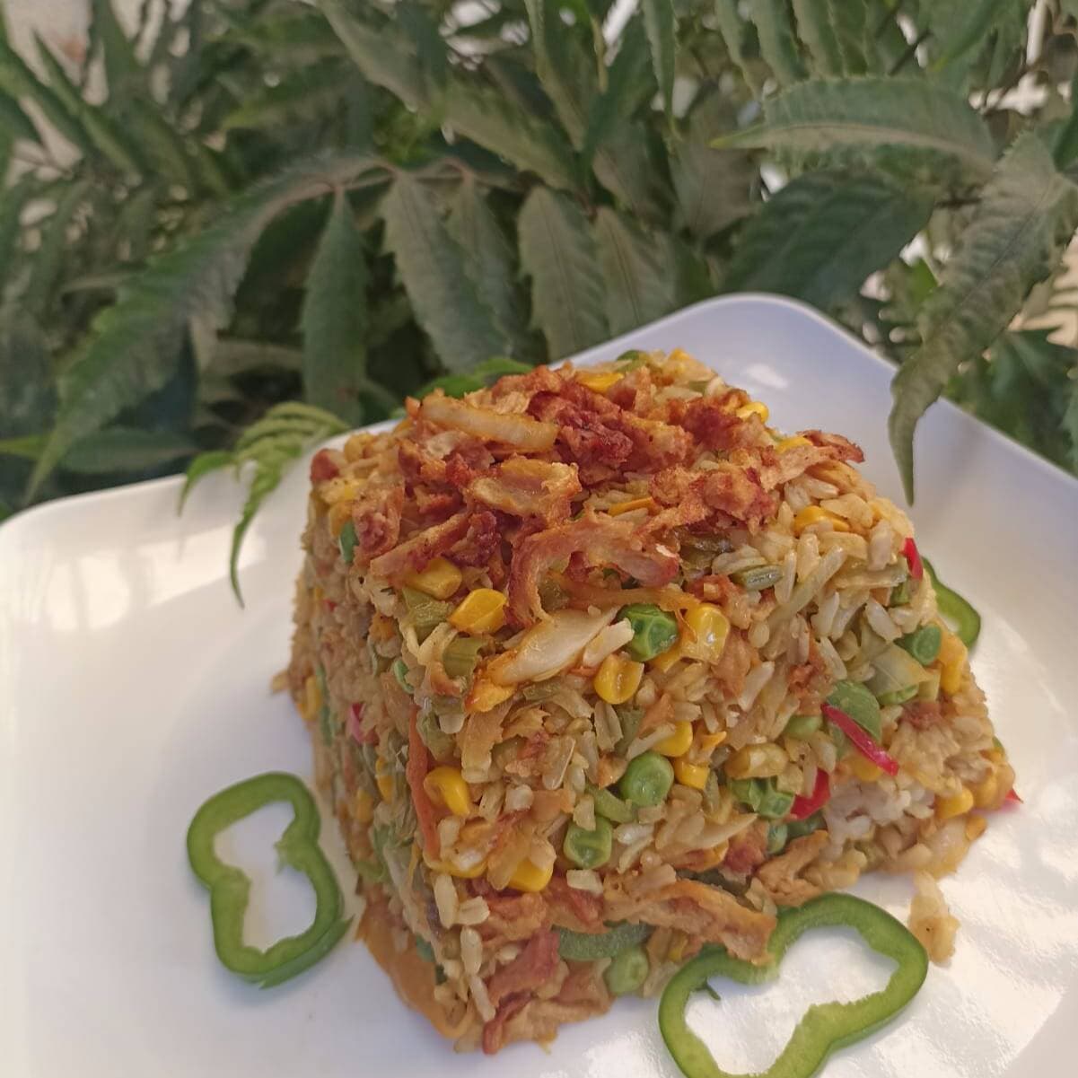 Arroz de pollo vegano