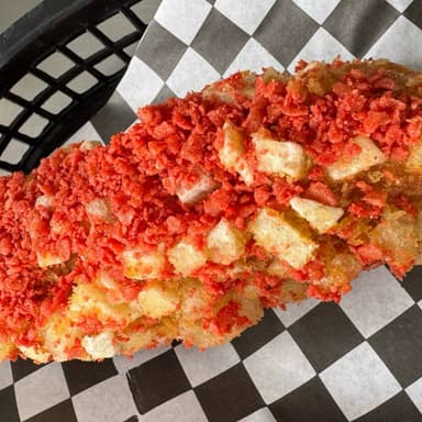 Banderilla Pavo/Papa y Takis Fuego