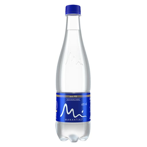 Agua manantial 600 ml con gas