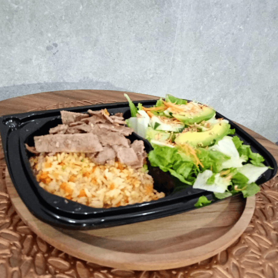 Arroz Frito con Res a la Plancha