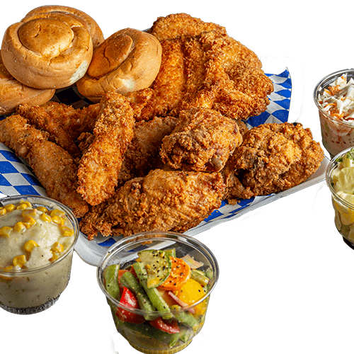 Plato 5 (4 Piezas de Pollo, 2 Milanesas, 4 Tenders