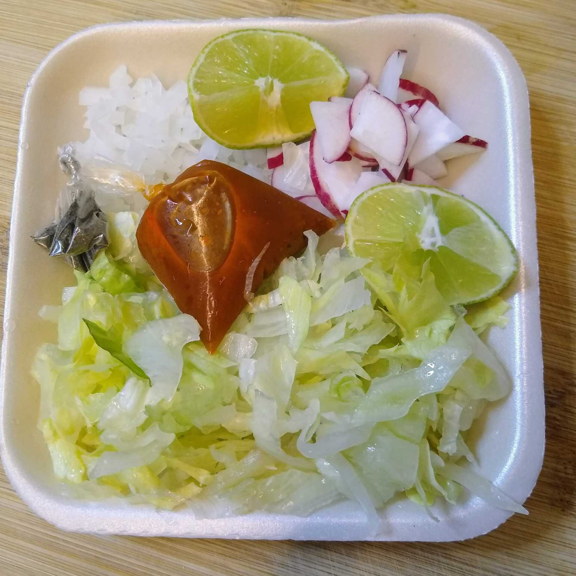 Bandeja extra de verduras y salsa