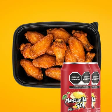 COMBO 10 ALITAS + 2 MANZANITA 355 Ml