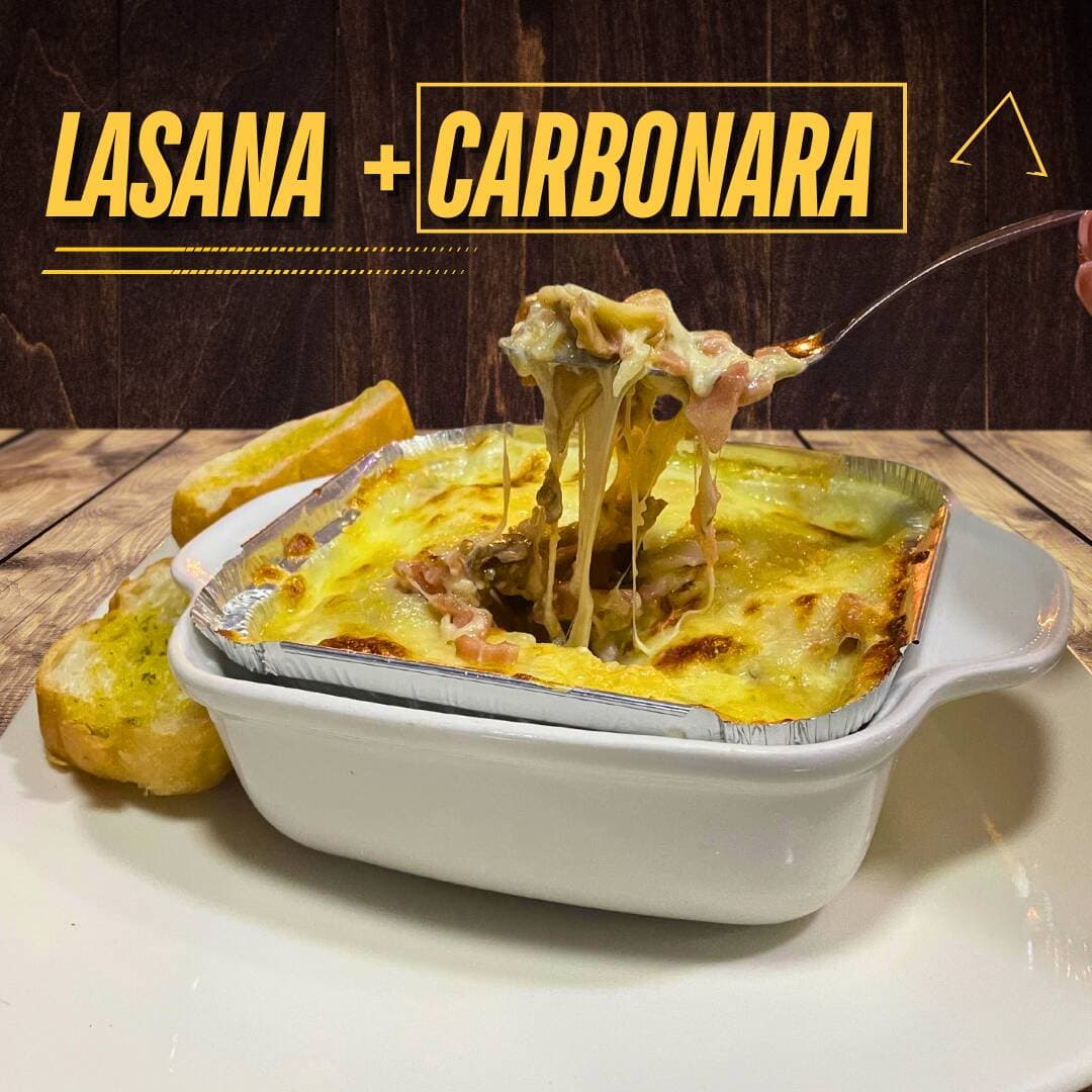 Lasaña Carbonara
