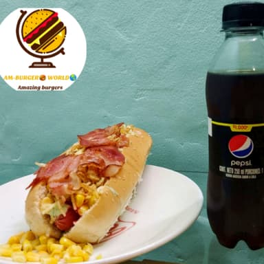 Perro Maíz Tocineta + Bebida