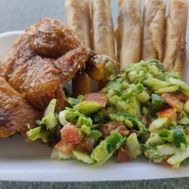 Un Cuarto de Pollo con 5 Flautas