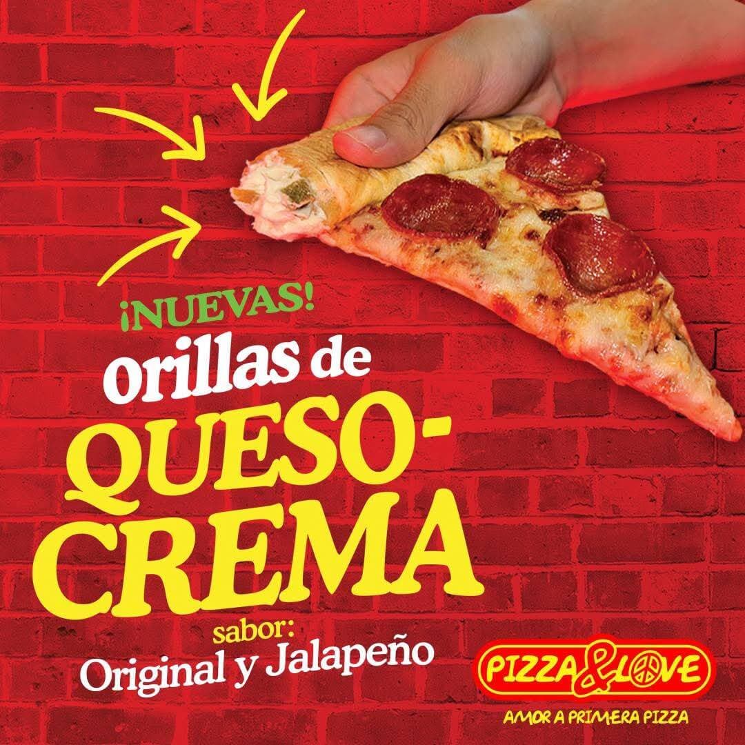 Pizza Chica + Orilla Queso Queso Crema *GRATIS*