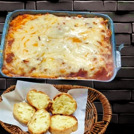 Lasagna Mixta 1kg+5und Pan al Ajo