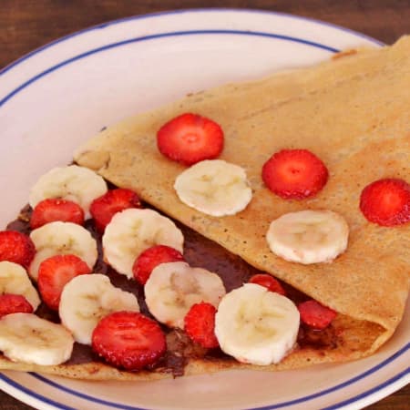 Crepa de NUTELLA - Fresas y Plátano