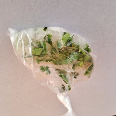 Cebolla y cilantro