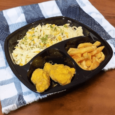 Combo Menu Espaguetis Tocineta Maiz + Alitas