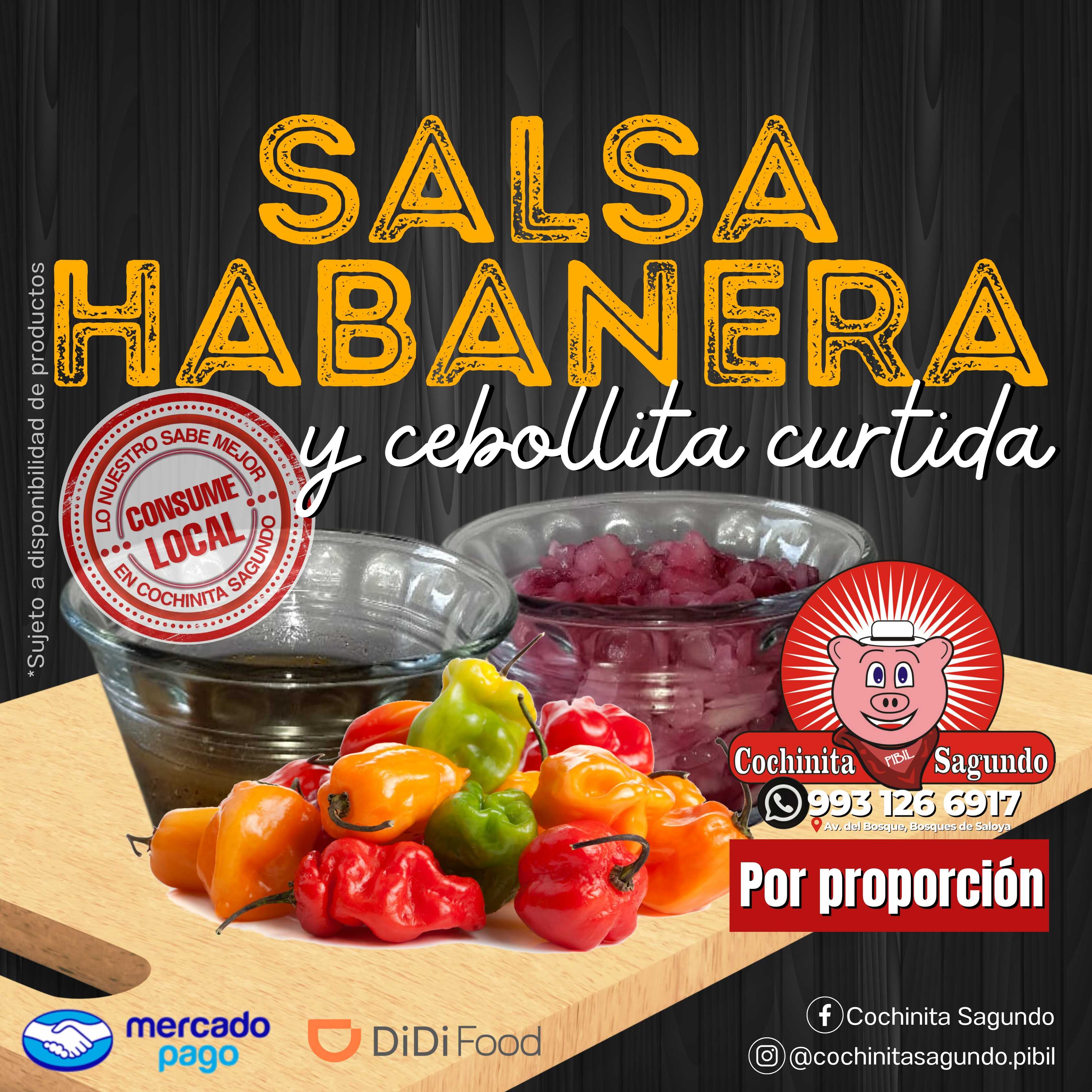 CEBOLLA CURTIDA Y SALSA HABANERA