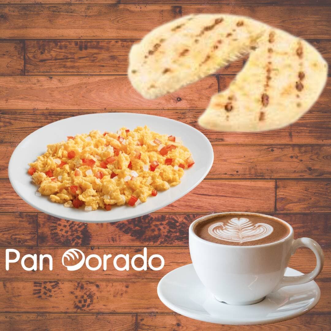 Combo Arepa + Bebida y Huevos + Pan