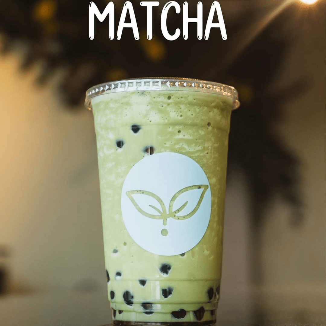 Frappe de matchacha con tapioca
