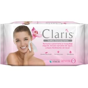 TOALLAS DESMAQUILLANTES CLARIS 40 PZA