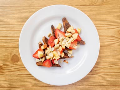 Pan francés con fruta