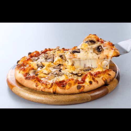 Pizza Tradicional Pollo Champiñones