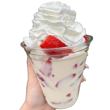 VASO MEDIANO DE FRESAS CON CREMA