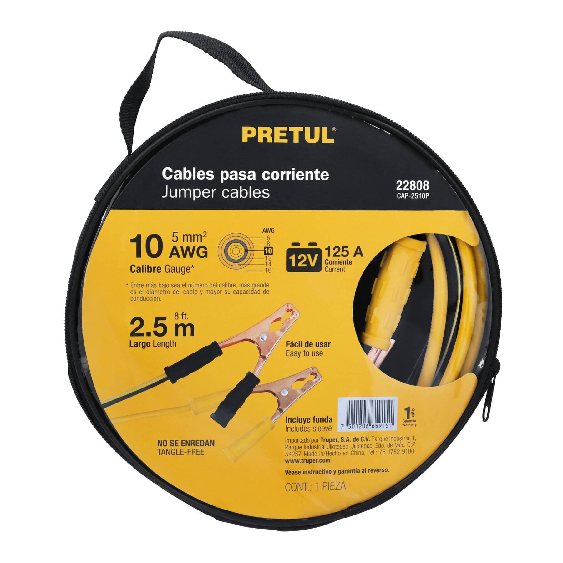 CABLES PASA CORRIENTE CAL.10X2.5MT PRETUL