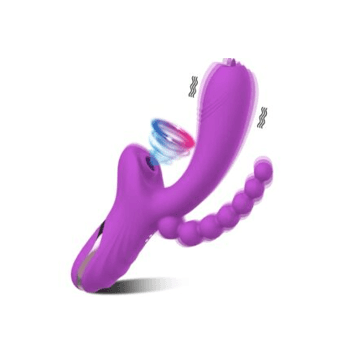 Vibrador Triple Estimulación Morado