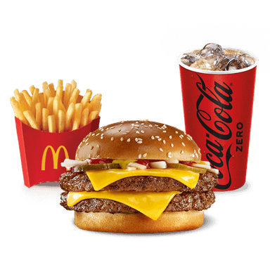 McTrío Mediano Cuarto de Libra Doble con Queso