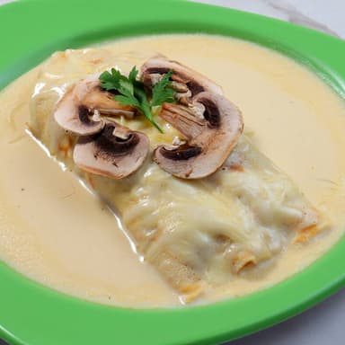 Crepa de Champiñones y Pollo