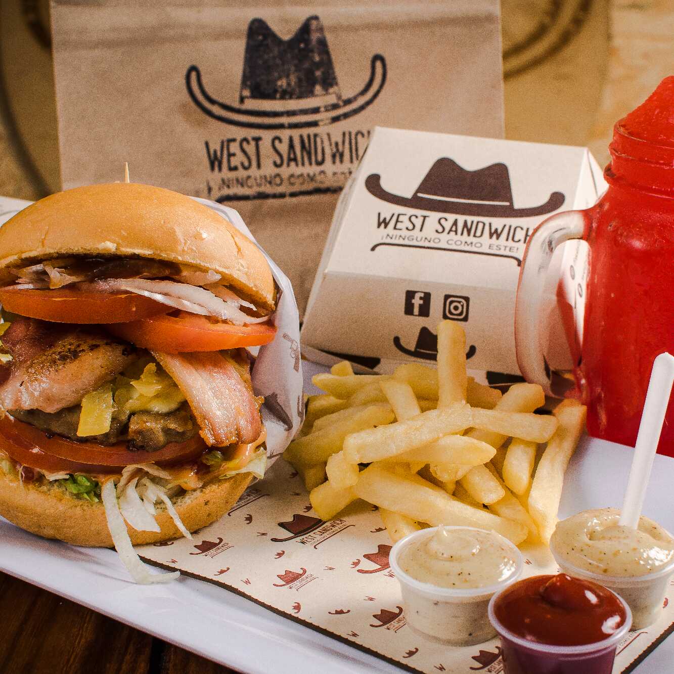 Combo Hamburguesa Res
