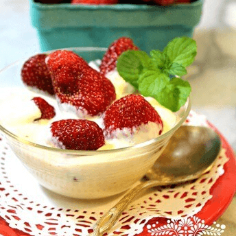 Fresas con crema