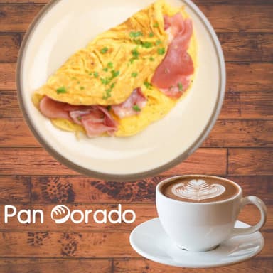 Omelet Con Jamon y queso + Bebida