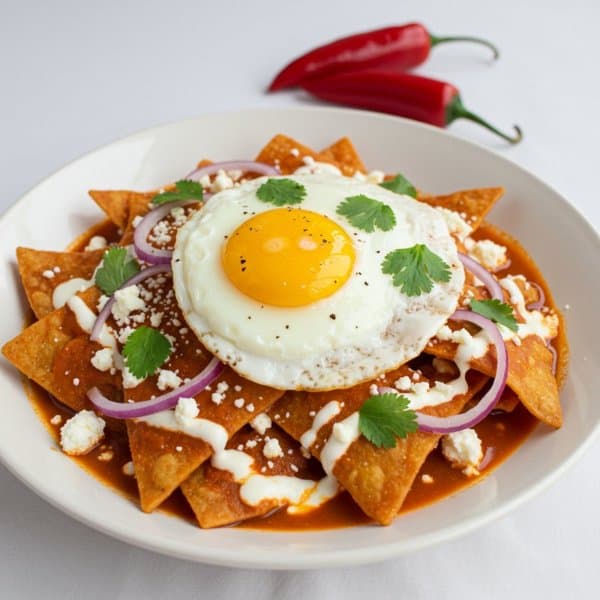 Chilaquiles con un Huevo estrellado