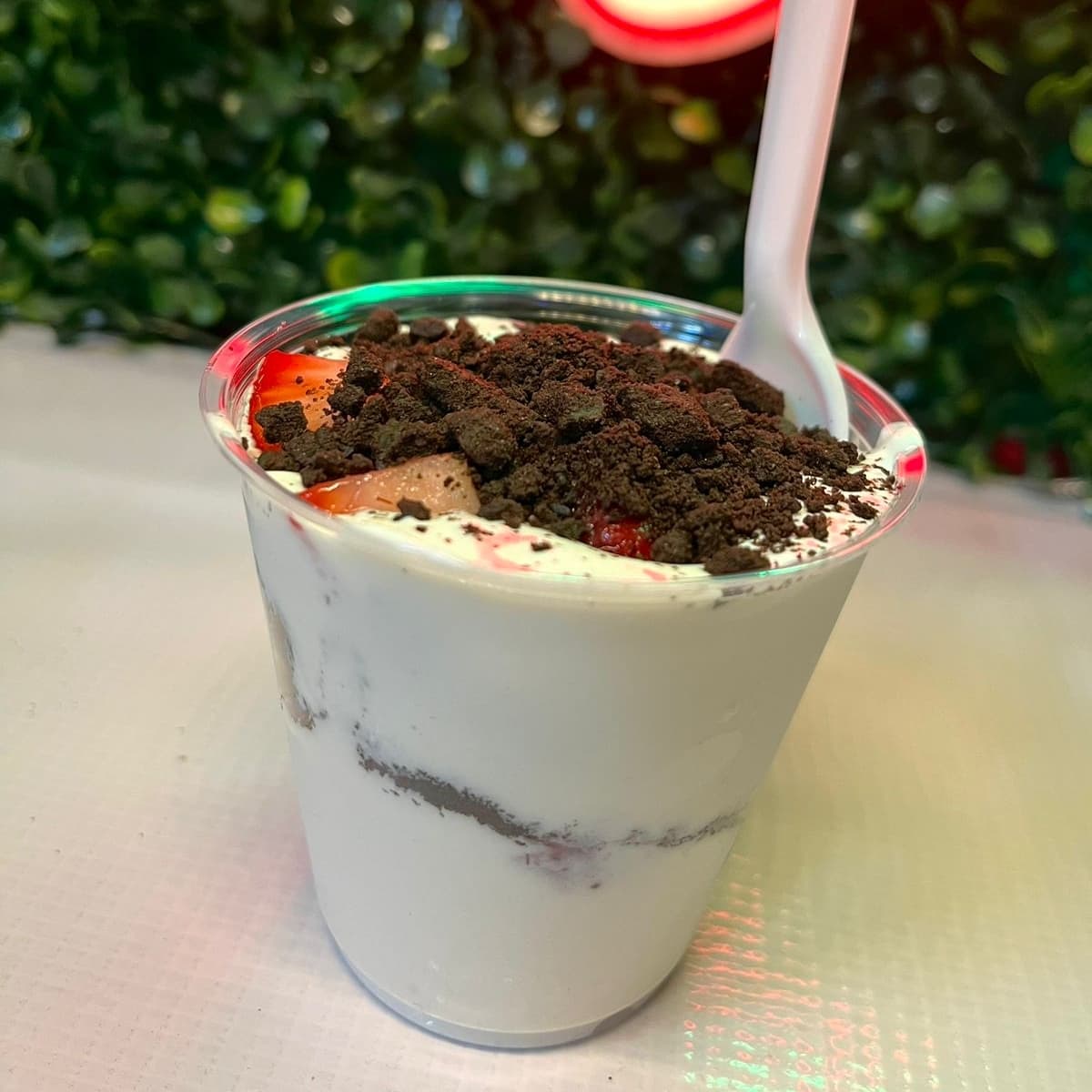 Vaso Mini Fresas Con Crema