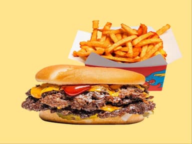 Beast Style Burger + Papas