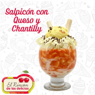 Salpicón con Queso y Chantilly