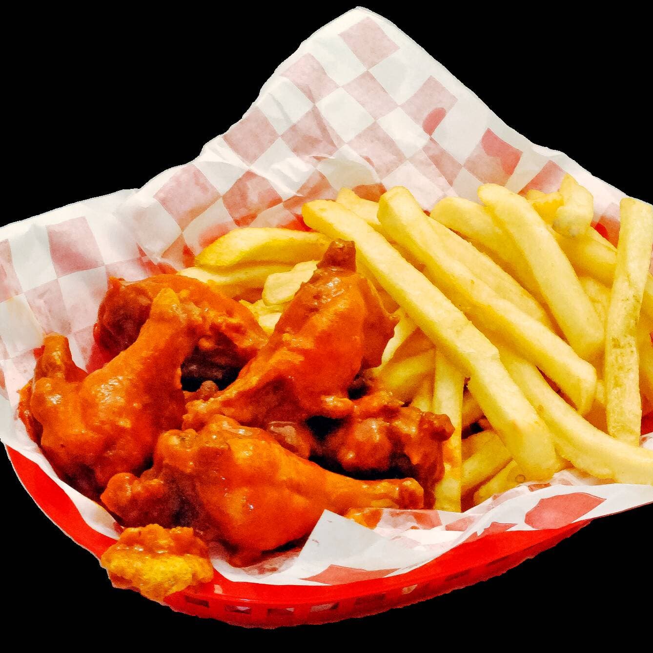 Papas con Alitas Grande BBQ
