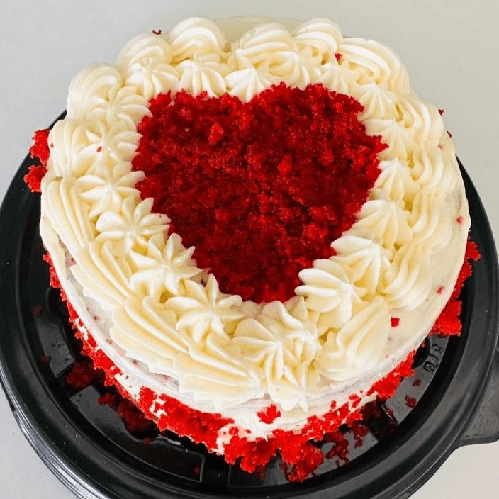 Mini pastel de Redvelvet forma de Corazon