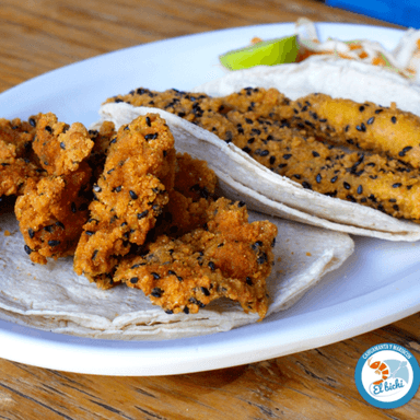 TACO EMPANIZADO (PESCADO Ó CAMARÓN)*