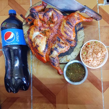 1 POLLO ASADO + REFRESCO