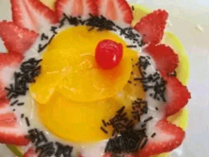 Fresas con crema grandes