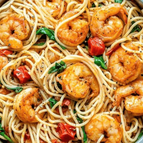 Pasta con Camarón