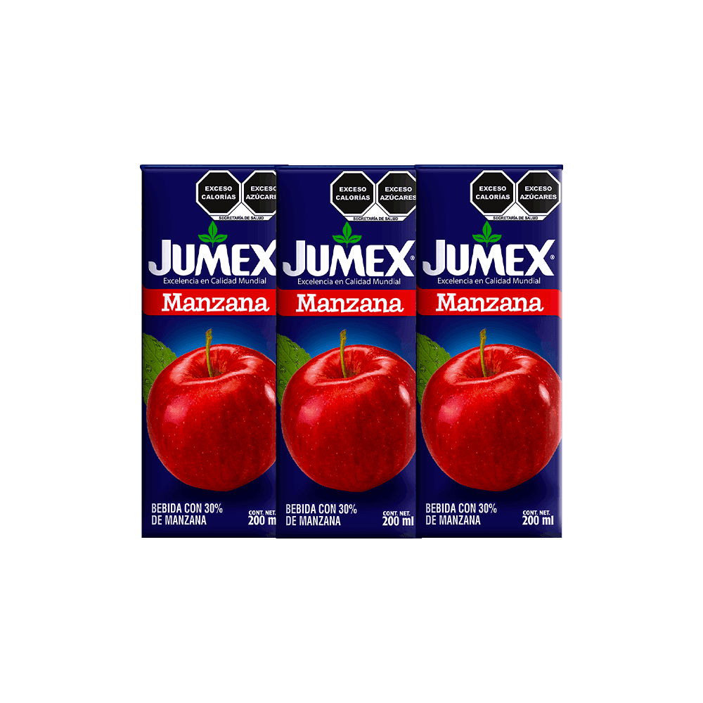 3 Jugo Jumex 200 ml manzana