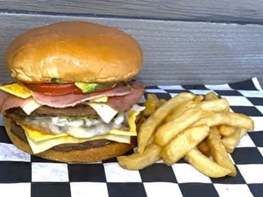 Hamburguesa 3 Quesos doble