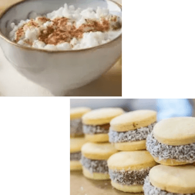 Mini alfajores x5 + Arroz 12 oz