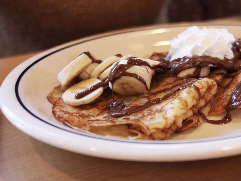 Banana Hazelnut Crepes