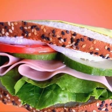 Sándwich de jamón de pavo