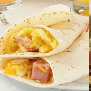 Burrito de Huevo con Jamon